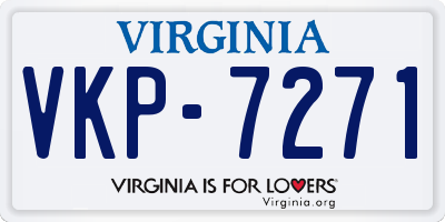 VA license plate VKP7271
