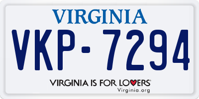 VA license plate VKP7294