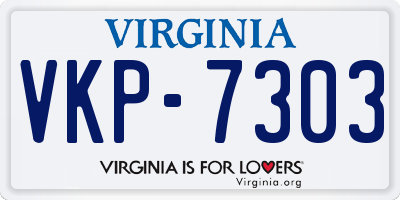 VA license plate VKP7303