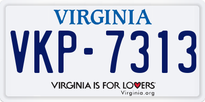 VA license plate VKP7313