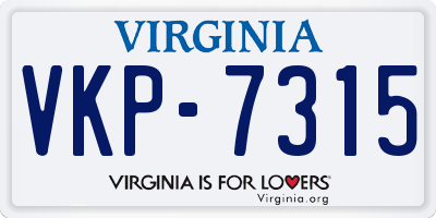 VA license plate VKP7315