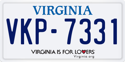 VA license plate VKP7331