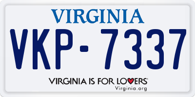 VA license plate VKP7337