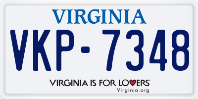 VA license plate VKP7348