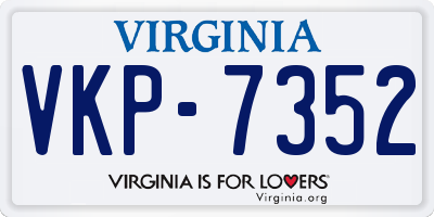 VA license plate VKP7352