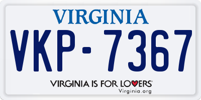 VA license plate VKP7367