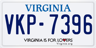 VA license plate VKP7396