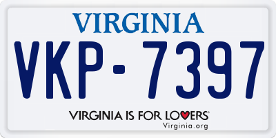 VA license plate VKP7397