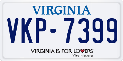 VA license plate VKP7399