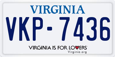 VA license plate VKP7436