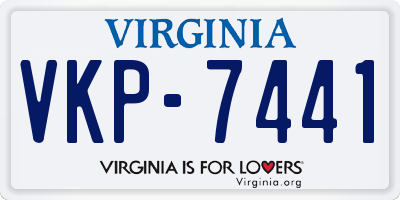 VA license plate VKP7441