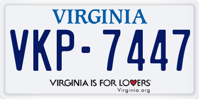 VA license plate VKP7447