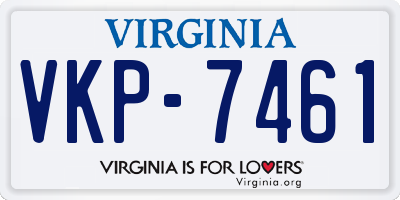 VA license plate VKP7461