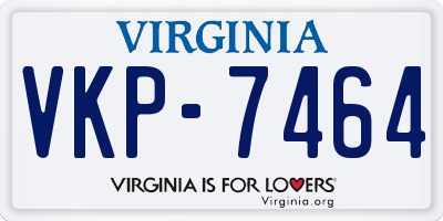 VA license plate VKP7464
