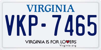 VA license plate VKP7465
