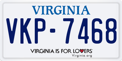 VA license plate VKP7468