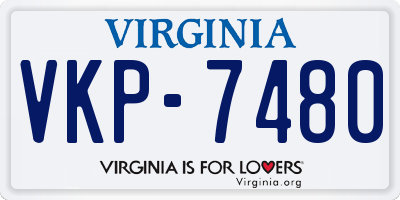 VA license plate VKP7480