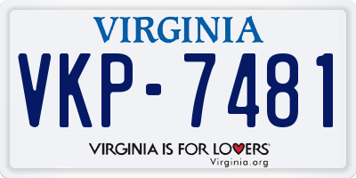 VA license plate VKP7481