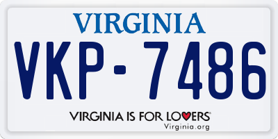 VA license plate VKP7486