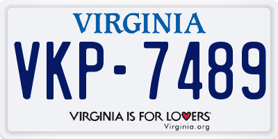 VA license plate VKP7489