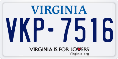 VA license plate VKP7516