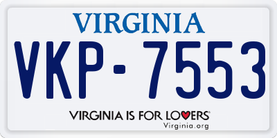 VA license plate VKP7553
