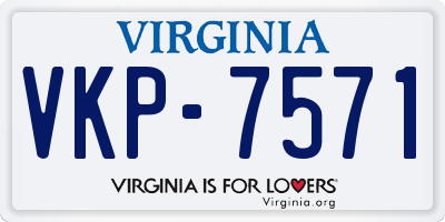 VA license plate VKP7571