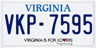 VA license plate VKP7595