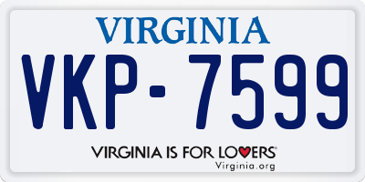 VA license plate VKP7599