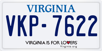 VA license plate VKP7622