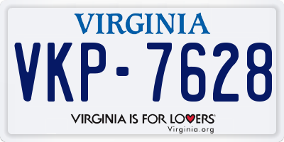 VA license plate VKP7628