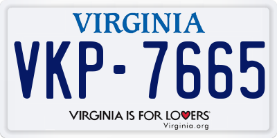 VA license plate VKP7665