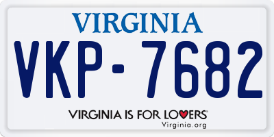 VA license plate VKP7682