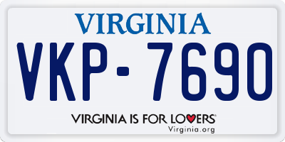 VA license plate VKP7690