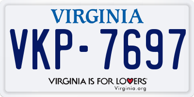 VA license plate VKP7697