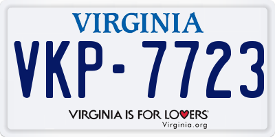 VA license plate VKP7723