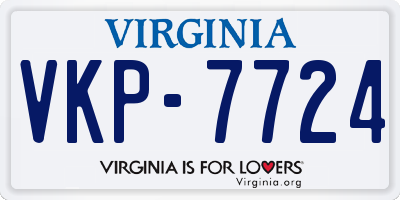 VA license plate VKP7724
