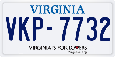 VA license plate VKP7732