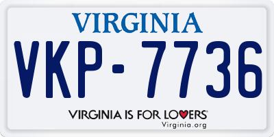 VA license plate VKP7736