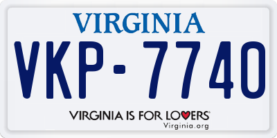 VA license plate VKP7740
