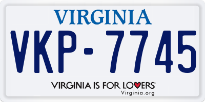 VA license plate VKP7745