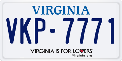 VA license plate VKP7771