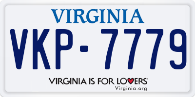 VA license plate VKP7779