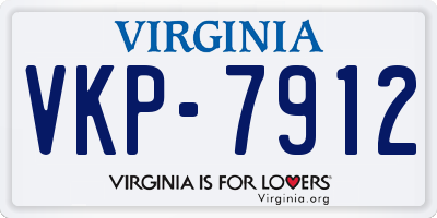 VA license plate VKP7912