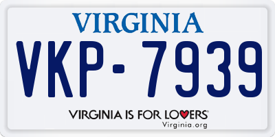 VA license plate VKP7939