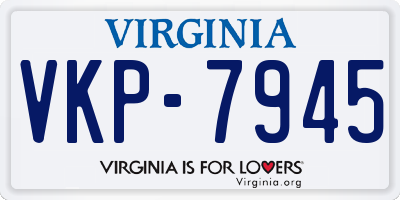 VA license plate VKP7945