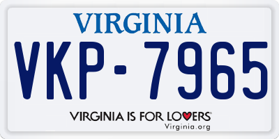 VA license plate VKP7965