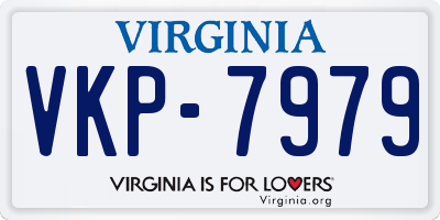 VA license plate VKP7979