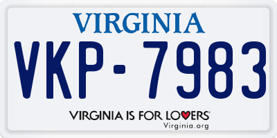 VA license plate VKP7983