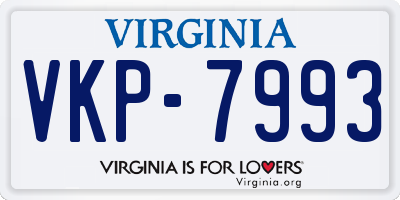 VA license plate VKP7993